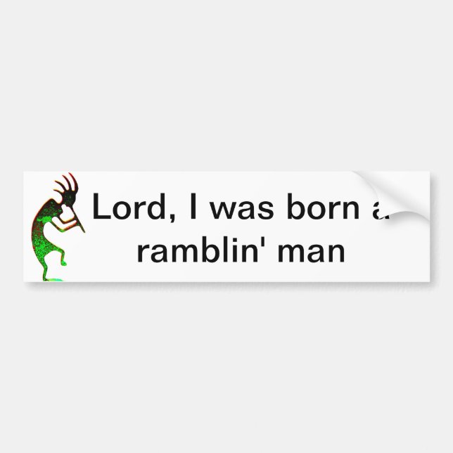 ramblin' man bumper sticker (Front)