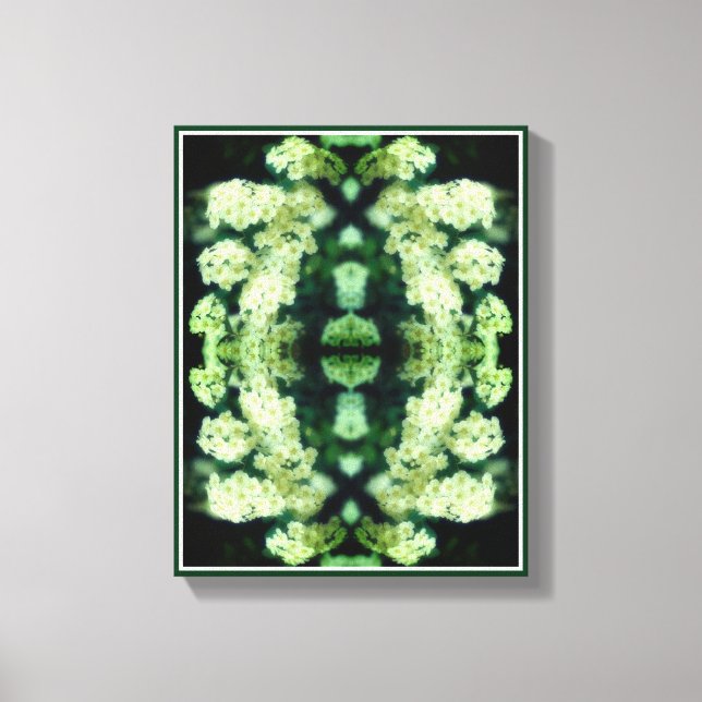 Rambling Wild White Roses Abstract Canvas Print (Front)