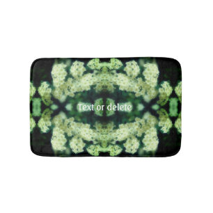 Rambling Wild White Roses Abstract Personalized Bath Mat