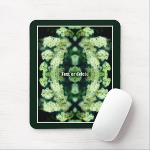 Rambling Wild White Roses Abstract Personalized Mouse Pad