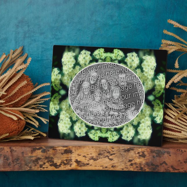 Rambling Wild White Roses Create Your Own Photo Plaque (Side)