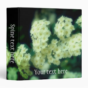 Rambling Wild White Roses Personalized Binder