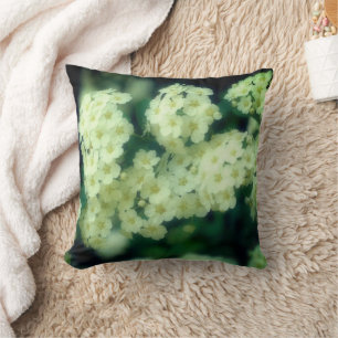 Rambling Wild White Roses   Throw Pillow