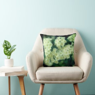 Rambling Wild White Roses   Throw Pillow