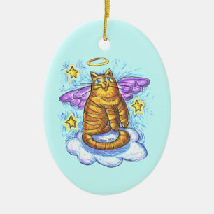 Rambo Kitty Cat Angel  Ornament