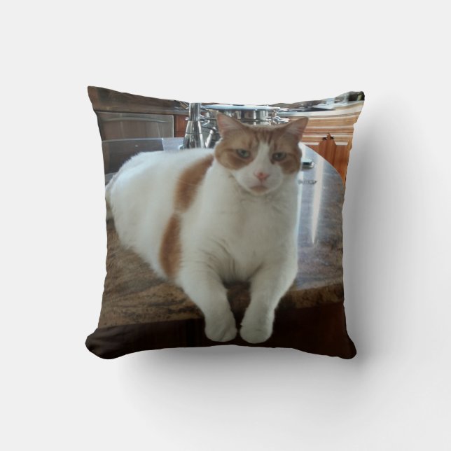 Rambo Kitty Throw Pillow (Front)