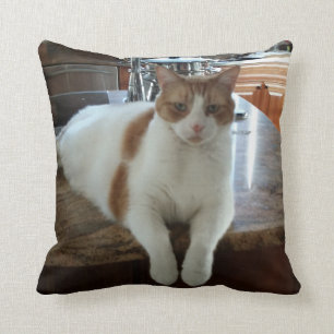 Rambo Kitty Throw Pillow