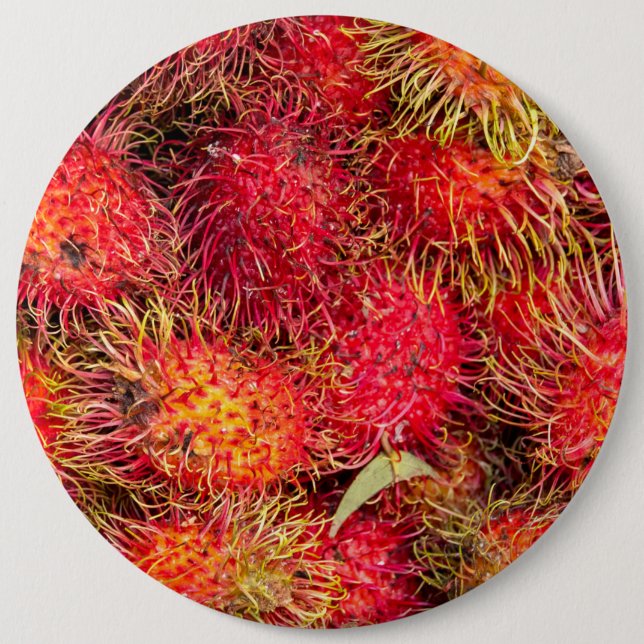Rambutan 6 Inch Round Button (Front)