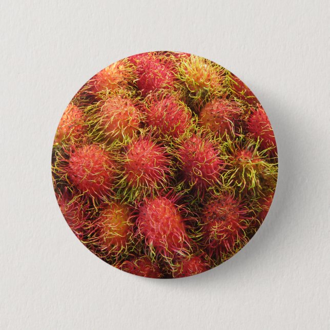 Rambutan Tropical Fruit 2 Inch Round Button (Front)