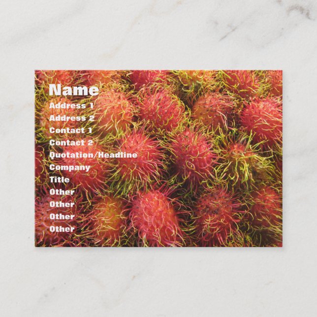 Rambutan Tropical Fruit Business Card (Front)
