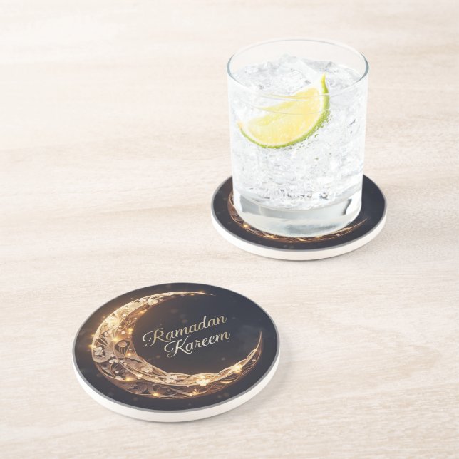 Ramdan Kareem Home decor glass coaster  (Side)