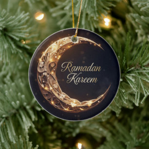 Ramdan Kareem Personalized Holiday Card Ceramic Ornament