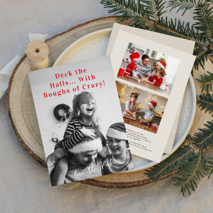 Rameaux de folie Carte de Noël drôle avec 3 phot