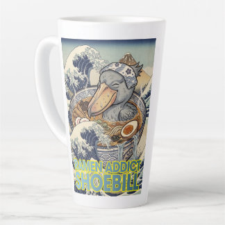 Ramen Addict Japanese Wave Shoebill Latte Mug