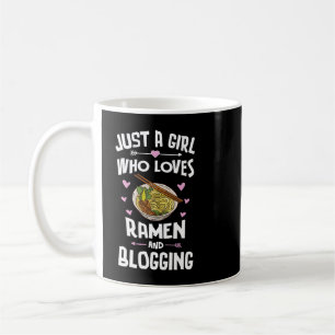 Ramen And Blogging Anime Gift for Teen Girls Coffee Mug
