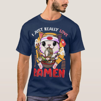 Ramen and cats anime gifts Japanese stuff T-Shirt