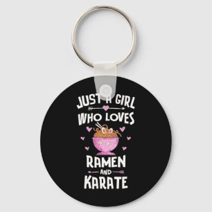 Ramen And Karate Gift Girls Women  Keychain