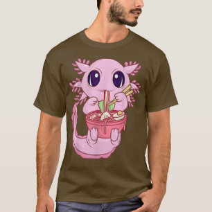 Ramen Axolotl Kawaii Anime Japanese Food Kids Teen T-Shirt