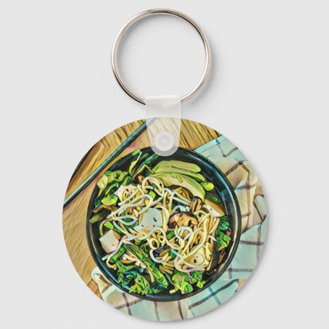 Ramen birthday gift keychain (Front)