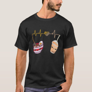 Ramen Boba Tea - Cute Kawaii Ramen Noodles Heartbe T-Shirt