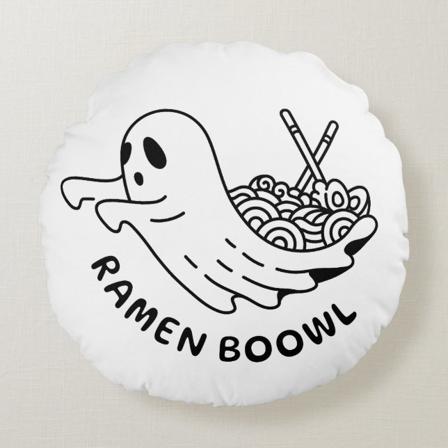 Ramen Boowl Round Pillow (Front)