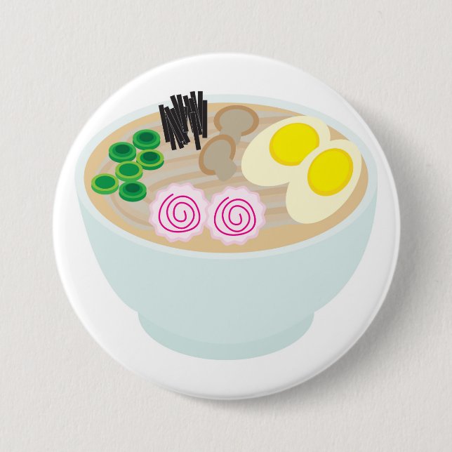 Ramen Bowl 3 Inch Round Button (Front)