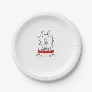 Ramen Bunny Japanese Noodles Kawaii Rabbit Tee Gi Paper Plate
