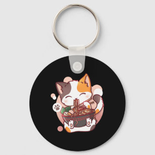 Ramen Cat Anime Bowl Kawaii Neko Japanese Keychain