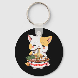 Ramen Cat Anime Bowl Kawaii Neko Japanese Kids Gir Keychain