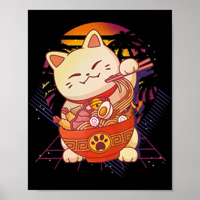 Ramen Cat Anime  Poster (Front)