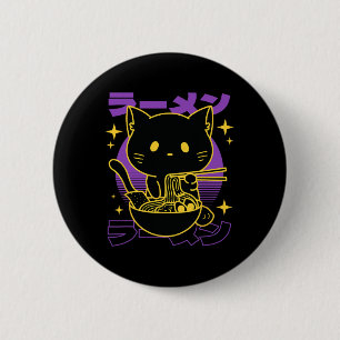 Ramen Cat Japanese 2 Inch Round Button