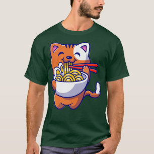Ramen Cat Japanese Anime Kawaii Girls Official Tee