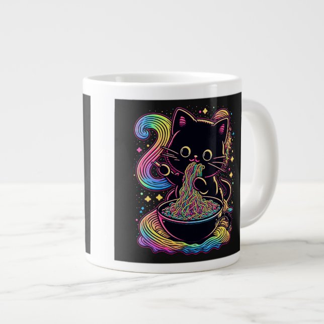 Ramen Cat Jumbo Mug (Devant droit)
