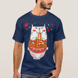 Ramen Cat Kawaii Anime Gift T-Shirt