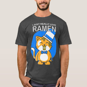 Ramen Cat Kawaii Anime Japanese Food I Love Ramen T-Shirt