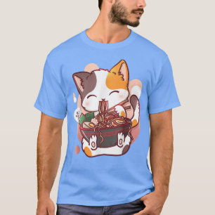 Ramen Cat Kawaii Anime Japanese Food Official Teen T-Shirt