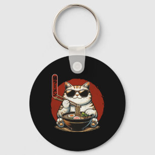 Ramen Cat Kawaii Anime Japanese Kawaii Neko 1 Keychain