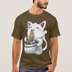 Ramen Cat Kawaii Anime Otaku 961 T-Shirt