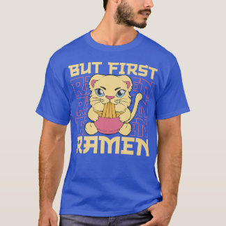 Ramen Cat Kawaii Japanese Noodle Funny Anime Cat14 T-Shirt