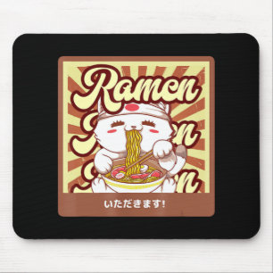 Ramen Cat Neko Anime Kawaii Japanese Cat Lover Tee Mouse Pad