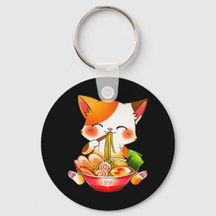 Ramen Cat Neko Anime Kawaii Japanese Food Gift Gir Keychain