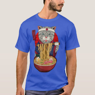 Ramen Cat Neko Anime Kawaii Japanese Merch Gifts W T-Shirt