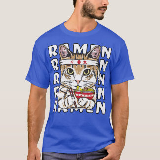 Ramen Cat Ninja Anime Kawaii Japanese T-Shirt