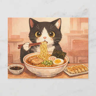 Ramen Cat Postcard