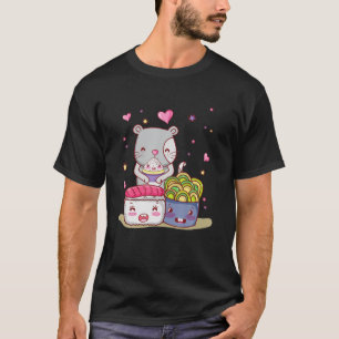 Ramen Cat T Kawaii Anime Japanese Gift Sushi T-Shirt