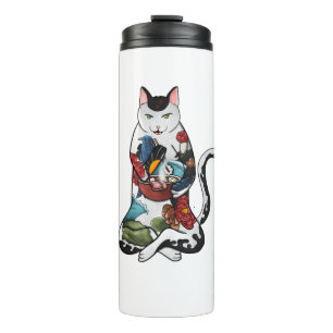 ramen cat thermal tumbler