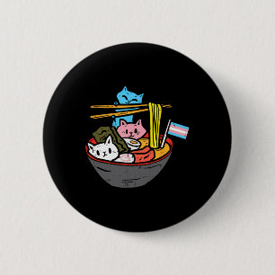 Ramen Cat Transgender Lgbt Trans Pride Janpanese N 2 Inch Round Button