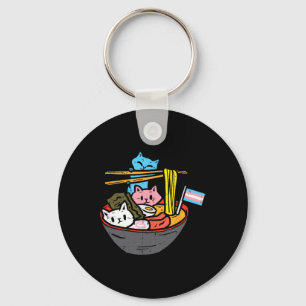 Ramen Cat Transgender Lgbt Trans Pride Janpanese N Keychain