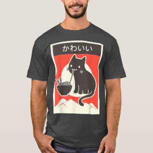 Ramen Cat Tshirt Kawaii Anime Tee Japanese Gift