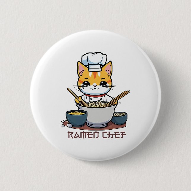 Ramen Chef 2 Inch Round Button (Front)